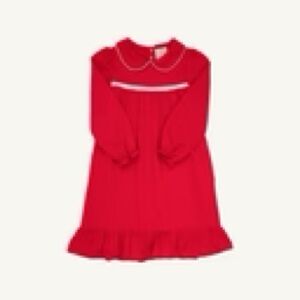 The Beaufort Bonnet Company Bright Red Girls' Dress with Peter Pan Collar